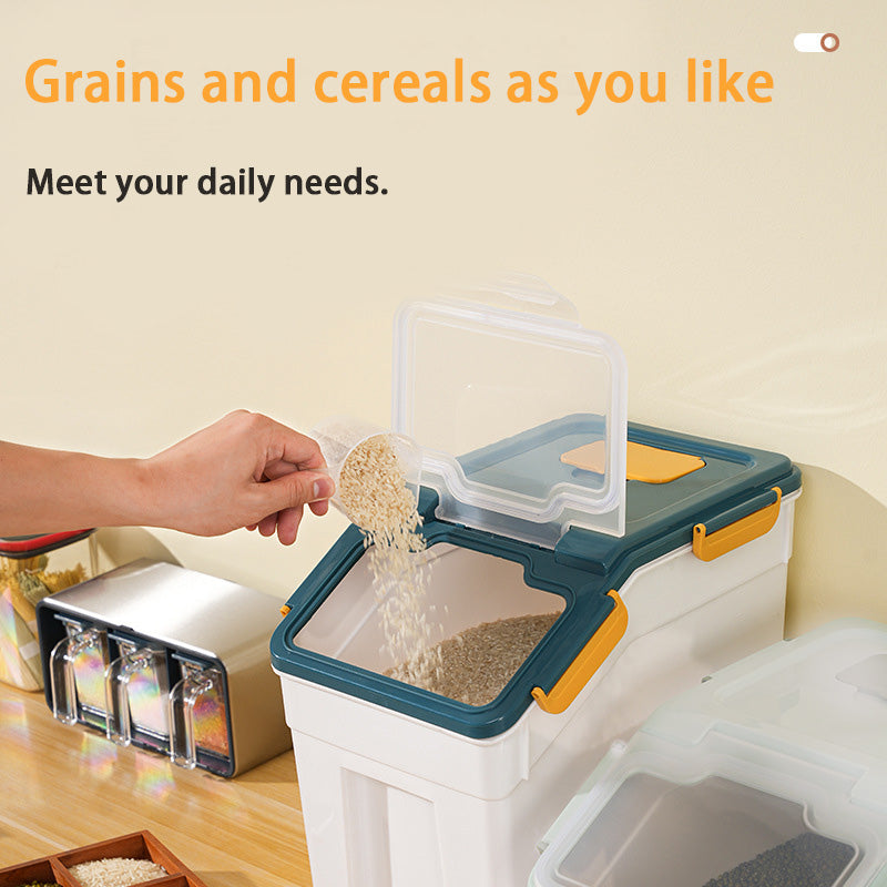 Household Kitchen Rice Bucket, Moisture-Proof And Insect-Proof Thickened Sealed Grain Storage Box Rice Bucket Box
