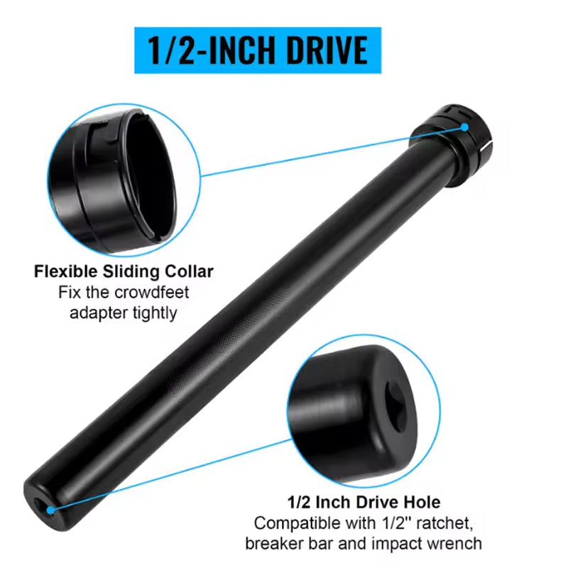 13pcs 1/2" Drive Dual Inner Tie Rod End Remover Installer Removal Tool Kit Set Crowfoot Adapters Inner Tie Rod Removal Tool Set