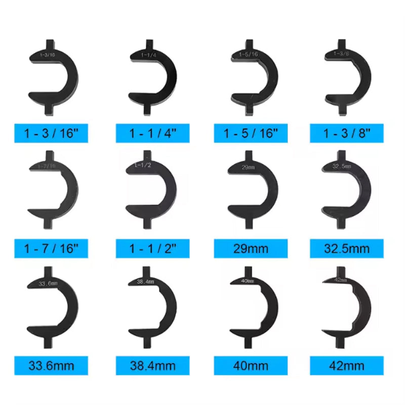 13pcs 1/2" Drive Dual Inner Tie Rod End Remover Installer Removal Tool Kit Set Crowfoot Adapters Inner Tie Rod Removal Tool Set