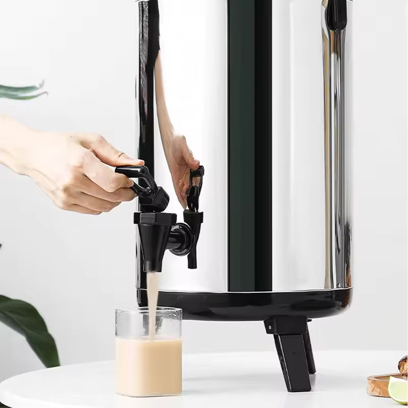 Commercial Stainless Steel Milk Tea Bucket 2 Gallons 8 Liters With Faucet Handle Insulation Household Large Capacity 304 Milk Tea Insulation Bucket Suitable For Fruit, Milk, Juice Milk Tea Shops