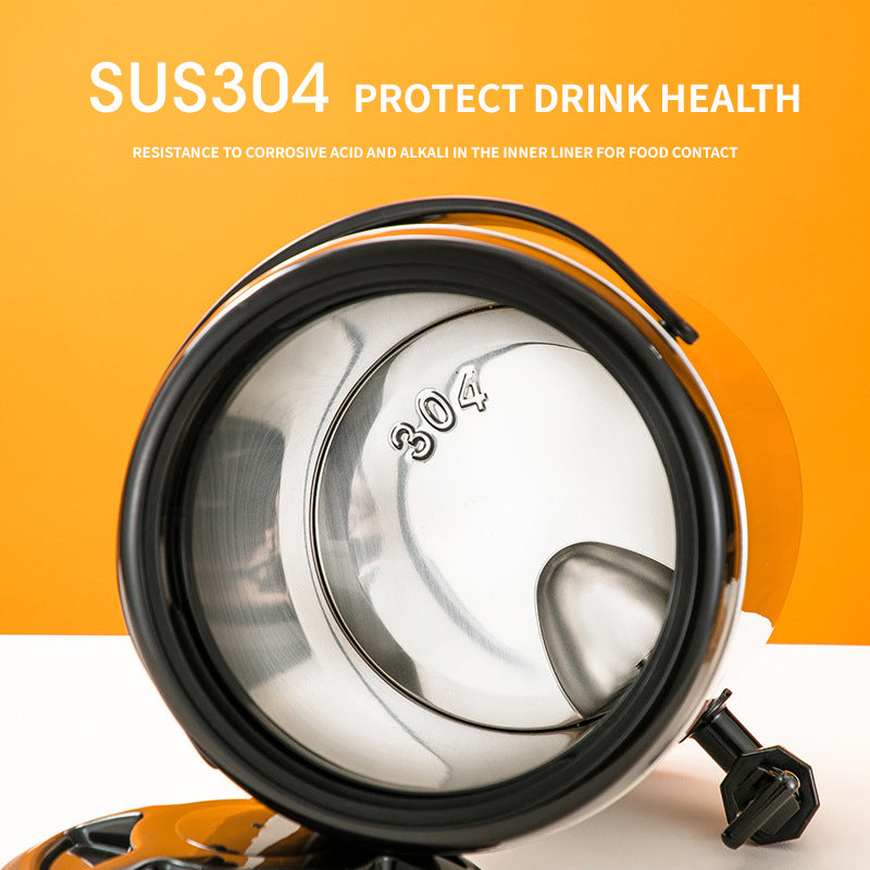 Commercial Stainless Steel Milk Tea Bucket 2 Gallons 8 Liters With Faucet Handle Insulation Household Large Capacity 304 Milk Tea Insulation Bucket Suitable For Fruit, Milk, Juice Milk Tea Shops