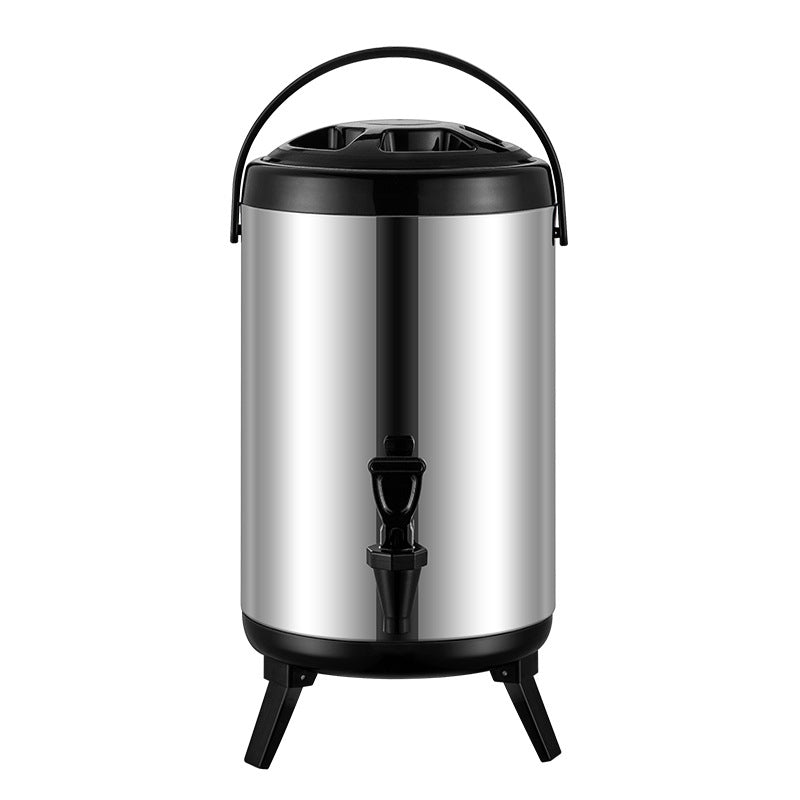 Commercial Stainless Steel Milk Tea Bucket 2 Gallons 8 Liters With Faucet Handle Insulation Household Large Capacity 304 Milk Tea Insulation Bucket Suitable For Fruit, Milk, Juice Milk Tea Shops