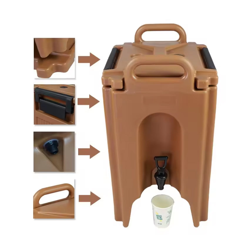 Restaurant Buffet Supplies 10 Gallon Lldpe Heat Preservation Thermal Tea Dispenser Insulated Beverage Coffee Urn For Catering