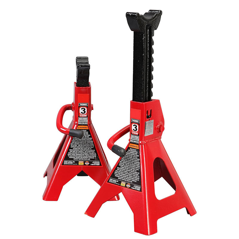 Heavy Duty Steel Jack Stands: 3 Ton (6,000 lb) Capacity Car Lift Stands, 1 Pair