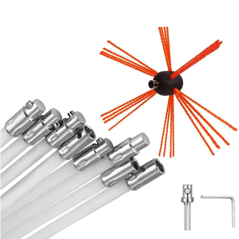 High Quality Chimney Sweep Brush Kit Electrical Rotary Drill Drive Chimney Cleaning System Extend To 6m To 15m
