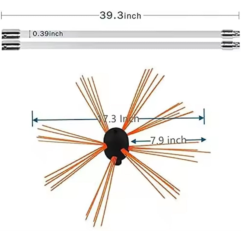 High Quality Chimney Sweep Brush Kit Electrical Rotary Drill Drive Chimney Cleaning System Extend To 6m To 15m
