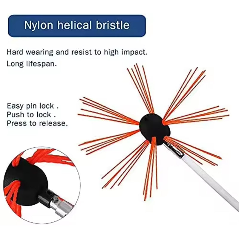 High Quality Chimney Sweep Brush Kit Electrical Rotary Drill Drive Chimney Cleaning System Extend To 6m To 15m