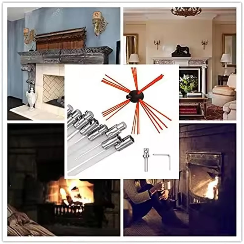 High Quality Chimney Sweep Brush Kit Electrical Rotary Drill Drive Chimney Cleaning System Extend To 6m To 15m