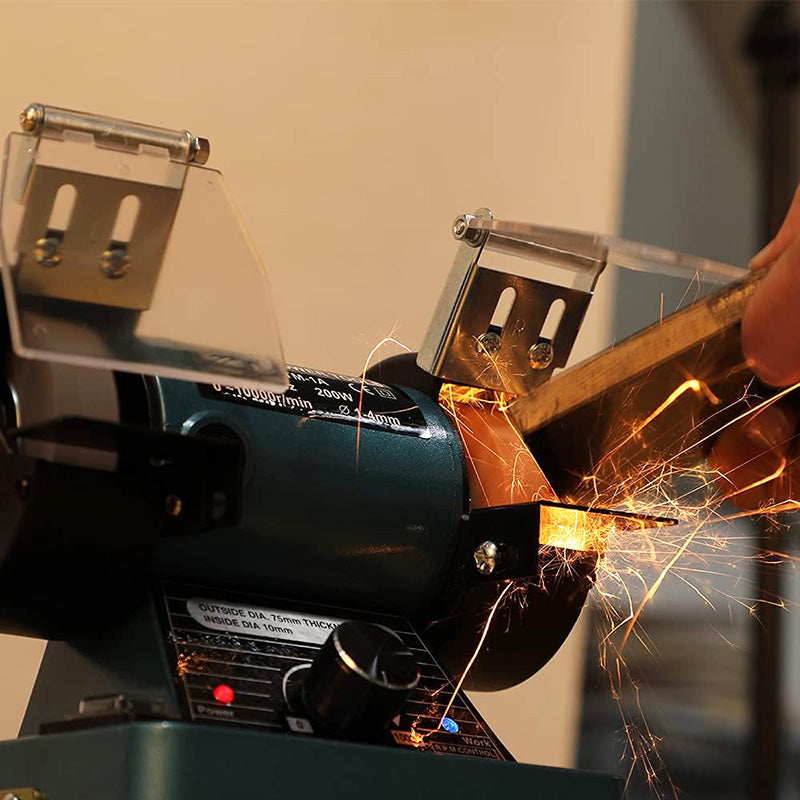 Mini Bench Grinder for Polishing, Buffing Jewelry Making Bench Polisher and Professional Lapidary Equipment for Rocks, Metals, and Gems