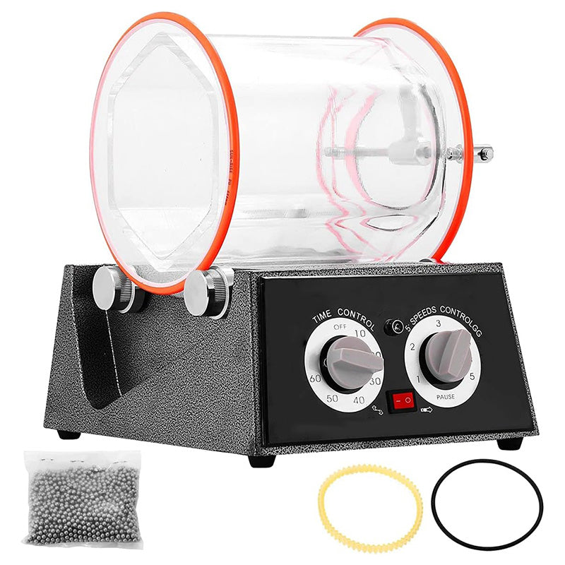 Jewelry Polisher Tumbler Rotary Tumbler Surface Polisher 5Kg 11 Lbs Capacity 60W Jewelry Polishing Finishing Machine Mini Polisher Tumbler