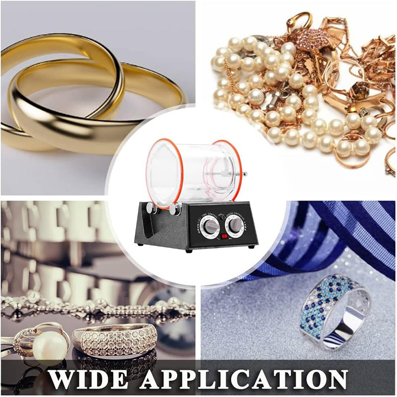 Jewelry Polisher Tumbler Rotary Tumbler Surface Polisher 5Kg 11 Lbs Capacity 60W Jewelry Polishing Finishing Machine Mini Polisher Tumbler