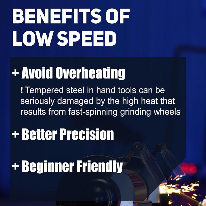 6-Inch 1/3HP Jewelry Buffer Polisher High Precision Wobble-free Wheel Grinder for Metal/Jewelry/Wood