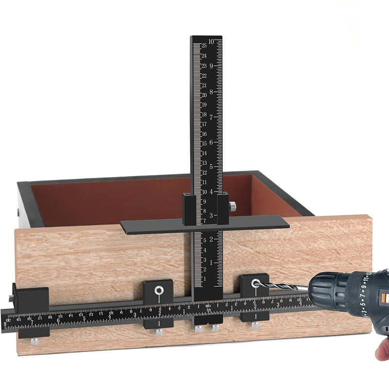 Cabinet Hardware Jig, Cabinet Jig for Handles and Pulls on Drawers/Cabinets, Aluminum Alloy Cabinet Handle Jig,Cabinet Hardware Template Tool Perfect Set