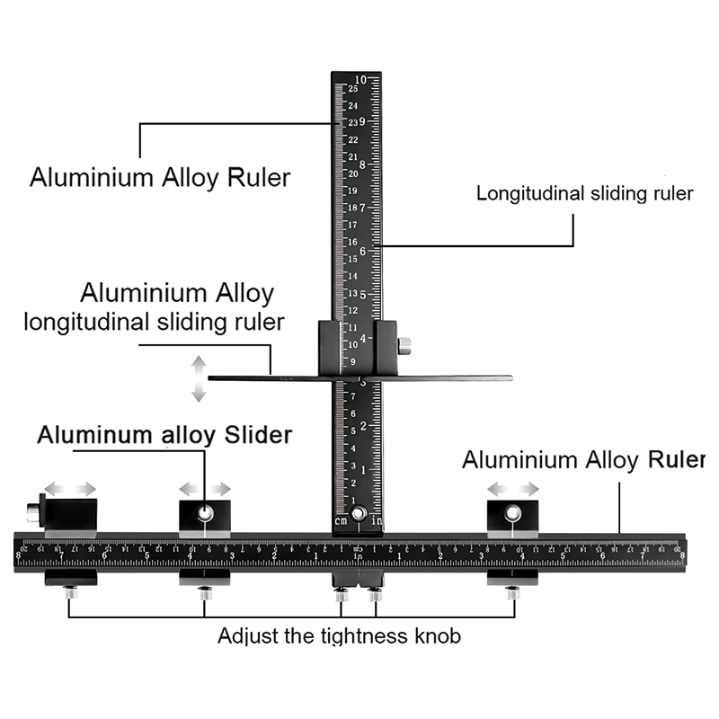 Cabinet Hardware Jig, Cabinet Jig for Handles and Pulls on Drawers/Cabinets, Aluminum Alloy Cabinet Handle Jig,Cabinet Hardware Template Tool Perfect Set