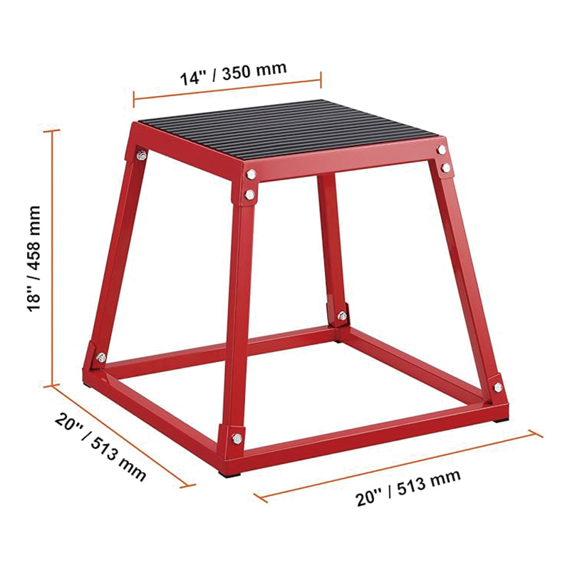 Plyometric Platform Box Fitness Exercise Jump Box Step Plyometric Box Jump for Exercise Fit Training(18 inch)