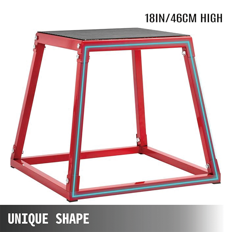 Plyometric Platform Box Fitness Exercise Jump Box Step Plyometric Box Jump for Exercise Fit Training(18 inch)