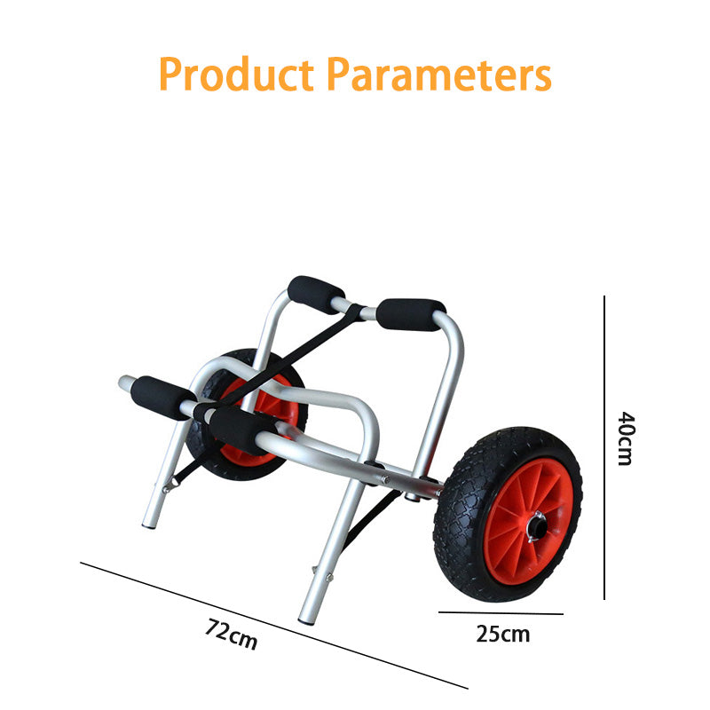 Paddle Board Kayak Rafting Boat Trailer, Portable Folding Hand-Pull Beach Cart