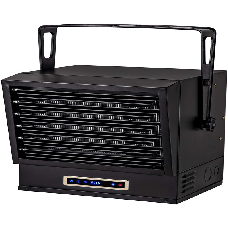 10000W Electric Garage Heater Ceiling Mount Shop Heater with 9-Hour Timer Ideal for Workshop black