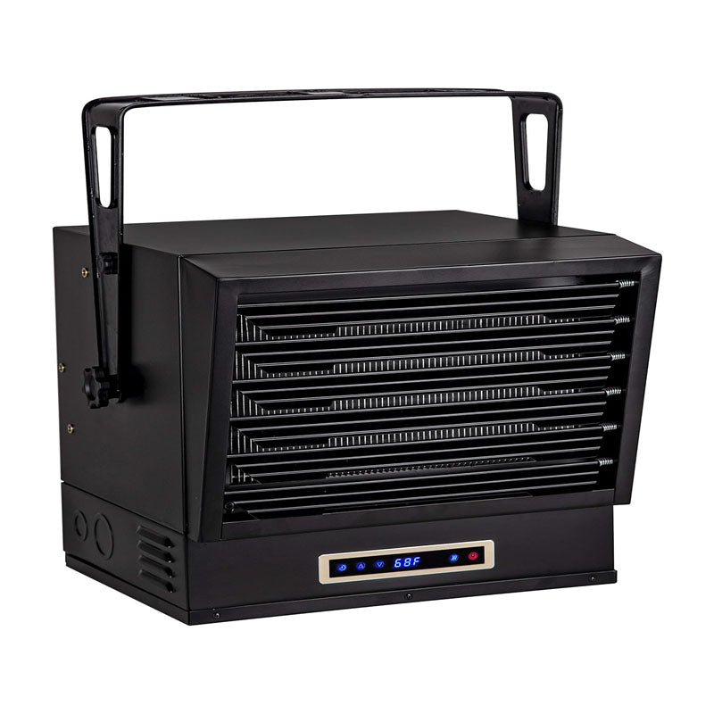 10000W Electric Garage Heater Ceiling Mount Shop Heater with 9-Hour Timer Ideal for Workshop black