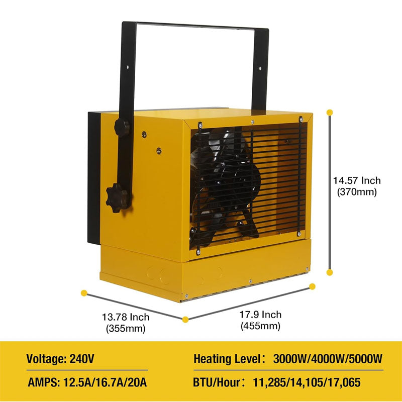 Electric Garage Heater with Remote Control Overheat Protection Ideal for Garage or Workshop