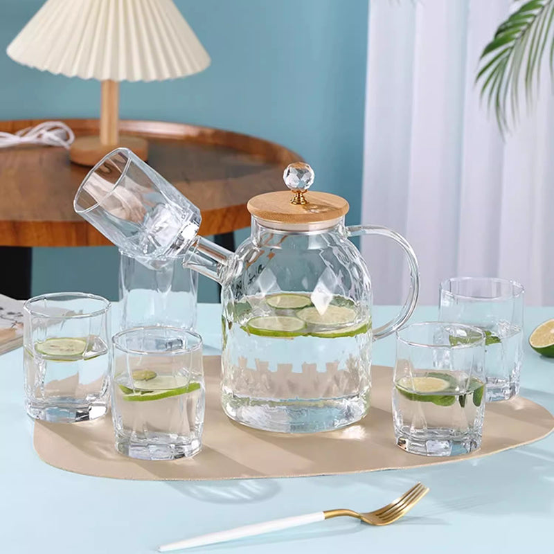 Nordic Style Cooled Kettle Set For Home Living Room High Temperature Resistant Cold Kettle Teapot Light Luxury 1.6L Kettle Teapot