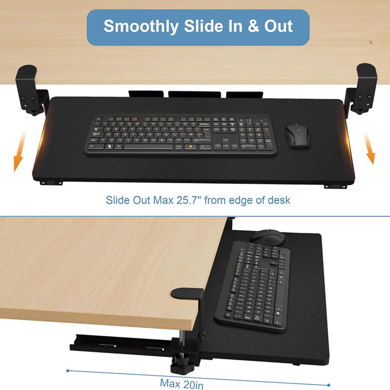 Keyboard Drawers & Platforms Keyboard Tray Under Desk Pull out Keyboard/Mouse Tray Under Desk for Typing in Home, Office Work