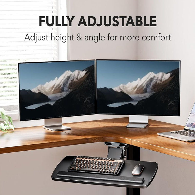 Keyboard Drawers Keyboard Tray Under Desk, 360 Adjustable 360 Adjustable for Typing in Home, Office Work