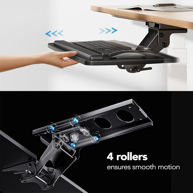 Keyboard Drawers & Platforms Keyboard Tray Under Desk Pull out Keyboard/Mouse Tray Under Desk for Typing in Home, Office Work