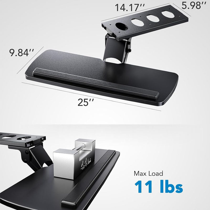 Keyboard Drawers Keyboard Tray Under Desk, 360 Adjustable 360 Adjustable for Typing in Home, Office Work
