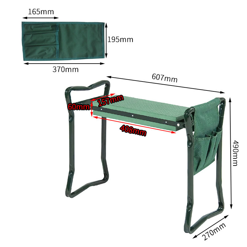 Kneeler Seat Garden Kneeling Stool With 1 Tool Kit Sponge Non-Slip Folding Stool Garden Farmland Weeding Low Stool Bench