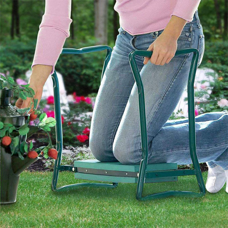 Kneeler Seat Garden kneeling stool with 2 tool kits sponge non-slip folding stool garden farmland weeding low stool bench