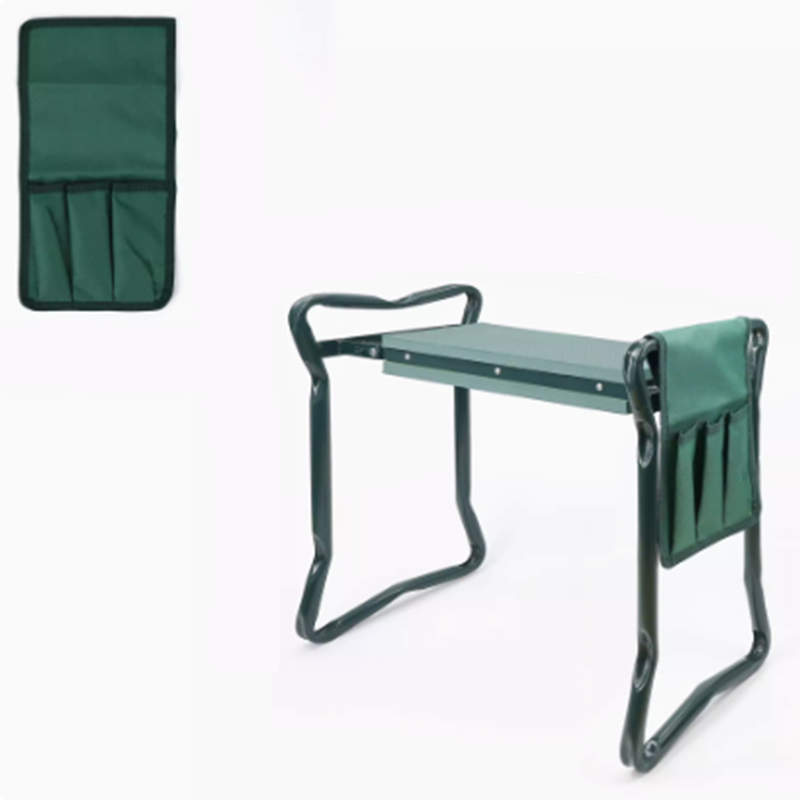 Kneeler Seat Garden kneeling pad and seat, gardening gifts, folding gardening stool with kneeling pad, green