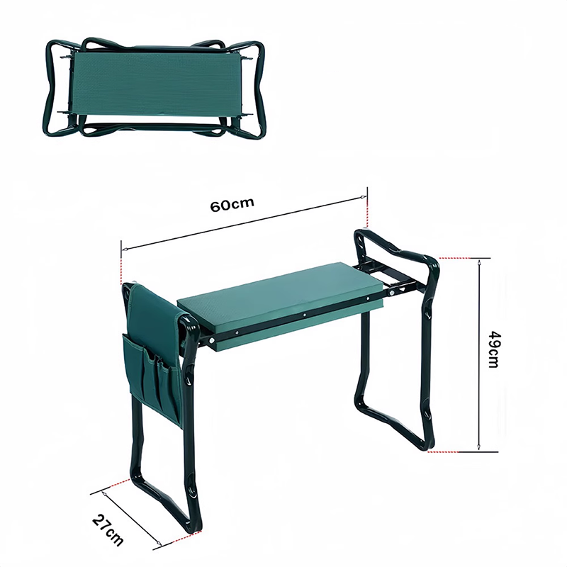 Garden Kneeler Seat and Seat Stool, Folding Gardening Stool Kneeler Chair with Thick Pads and Handles