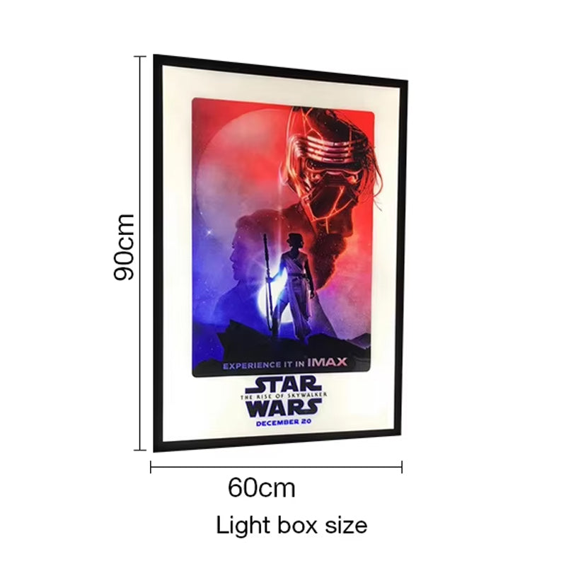 60* 90Cm Led Picture Light Box Custom Aluminum Poster Frame Snap Advertising Led Light Box