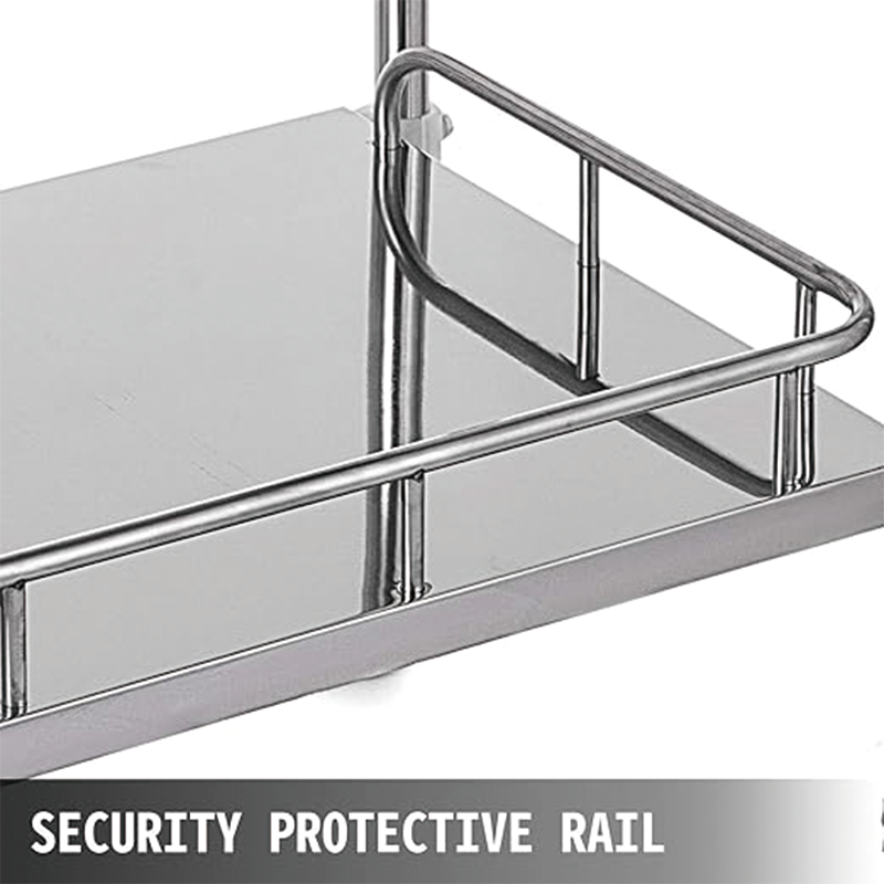 Lab Rolling Cart 3 Shelves Shelf Stainless Steel Rolling Cart Catering Dental Utility Cart Commercial Wheel Dolly Restaurant Dinging Utility Services
