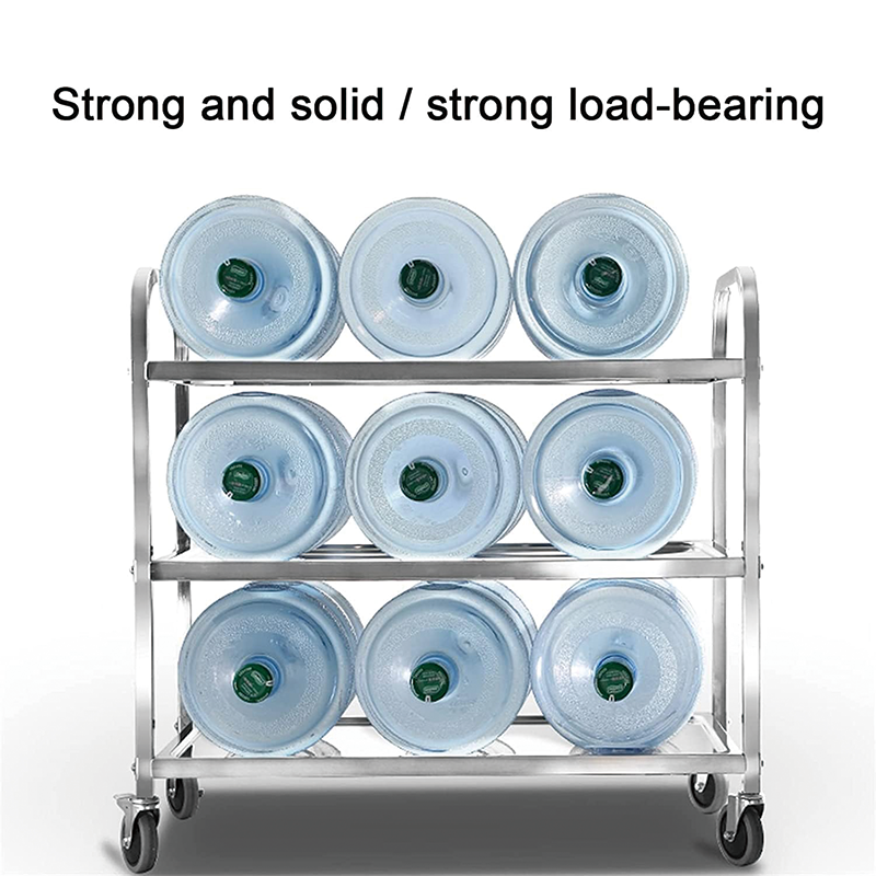 Utility Cart, 33'' L x 18'' W x 35''H, 3 Tier Stainless Steel Utility Cart with Locking Wheels Shelf for Kitchen Restaurant Hotels