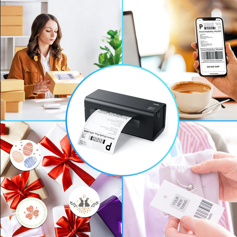 Label Printer for small business 4x6 Bluetooth thermal printer 300mm/s desktop printer labels maker