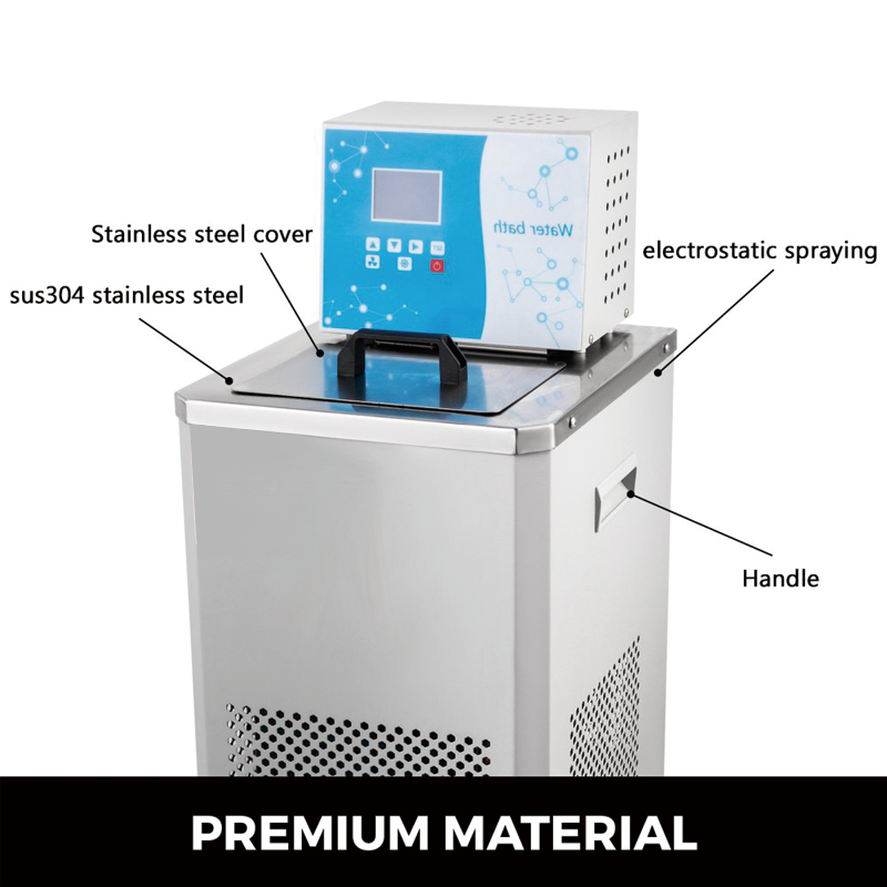 Laboratory Chiller Circulator, 6L Chiller Water Bath Recirculating Water Cooling Chiller Lab, Low Temperature Cooling Liquid Circulator Pump Chiller with Transformer -5℃-100℃