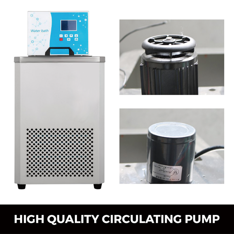 Laboratory Chiller Circulator, 6L Chiller Water Bath Recirculating Water Cooling Chiller Lab, Low Temperature Cooling Liquid Circulator Pump Chiller with Transformer -5℃-100℃