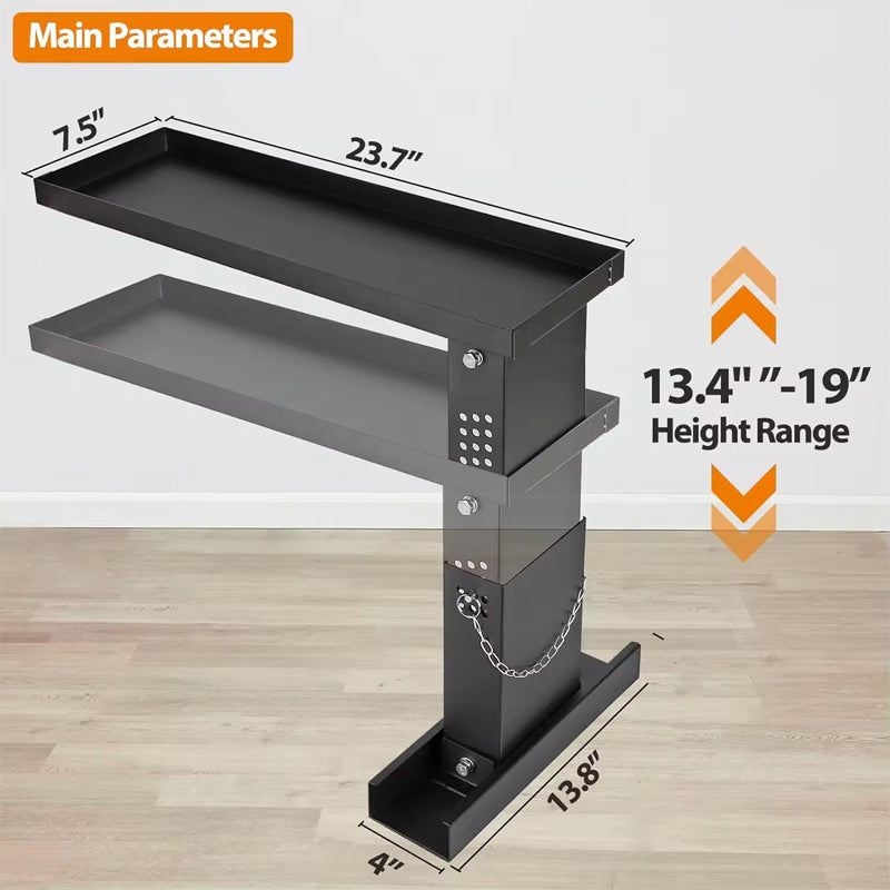 Ladder Extender 23.7x7.5-Inch Ladder Stabilizer Extension Ladder 13.4-19-Inch Adjustable Height Range High Strength Ladder Leveler