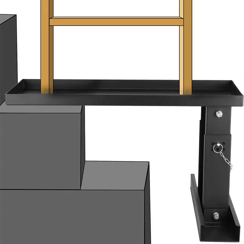 Ladder Extender 23.7x7.5-Inch Ladder Stabilizer Extension Ladder 13.4-19-Inch Adjustable Height Range High Strength Ladder Leveler