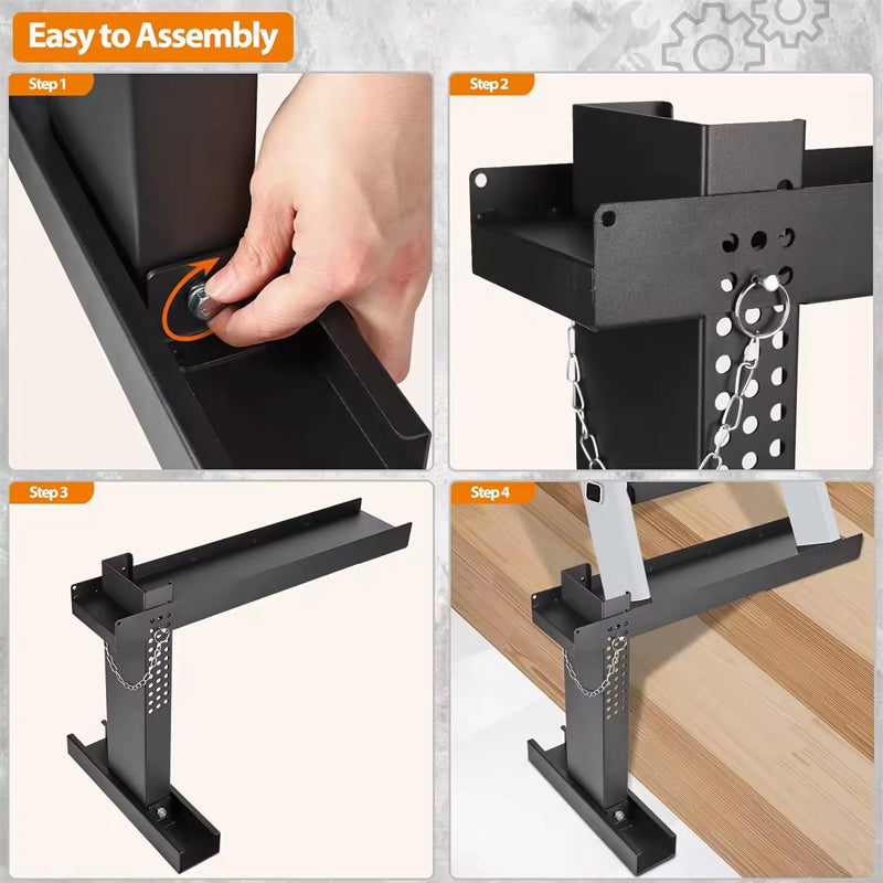 Ladder Extender 20x4.7-Inch Standard Ladder Leveler Extension Ladder 10.2-16.5-Inch Adjustable Height Range High Strength Ladder Stabilizer