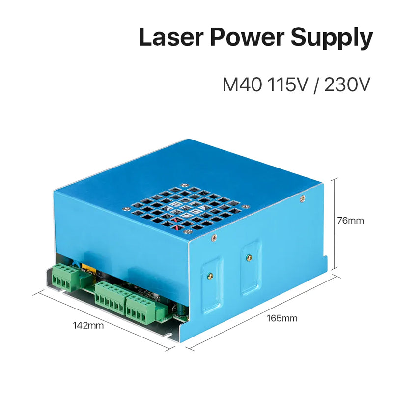 CO2 40W Laser Power Supply 110V/220V For CO2 Laser Parts Cutting Machine Equipment