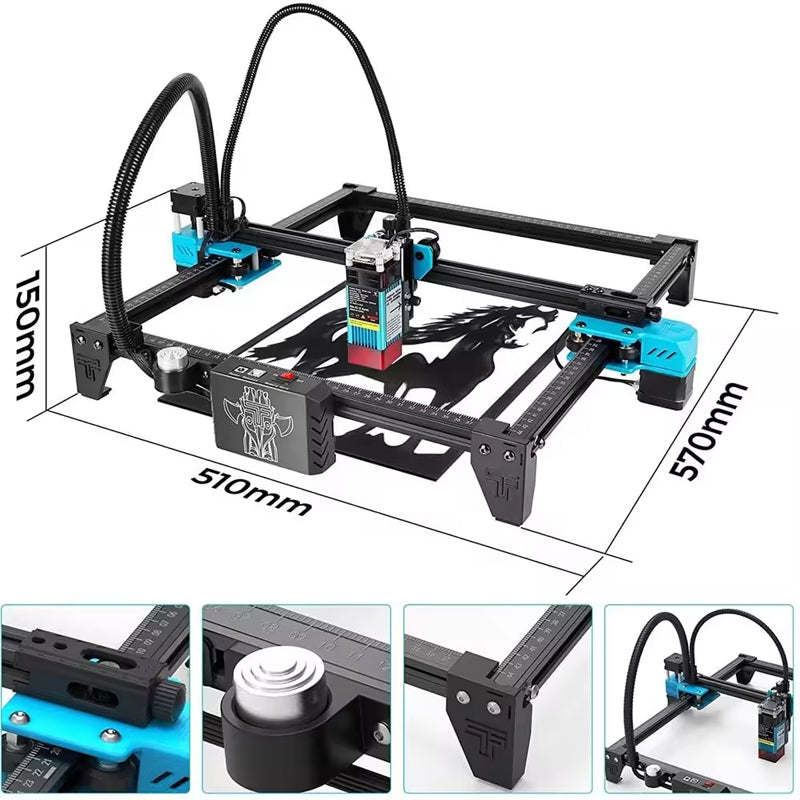 TTS 55 Desktop De Grabado Laser Engraving Lazer Cnc Cutting For Acrylic Graving Metal Co2 Laser Marking Machine