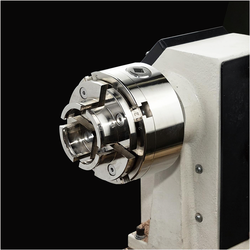 Wood Lathe Chuck Set 4 Inch,Nickel Plated Self-Centering 4 Jaw Wood Turning Chuck, 3/4"x16TPI Adapter