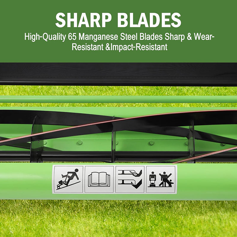 20 Inch Reel Mower Push Lawn Mower Universal Manual Lawn Mower with Grass Catcher Adjustable Cutting Height