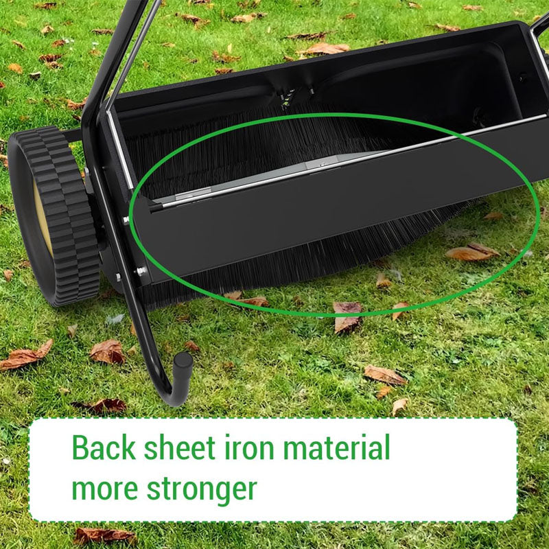 Lawn Sweeper 26-Inch Walk-behaind Push Lawn Sweeper Strong Rubber Wheels & Heavy Duty Thickened Steel