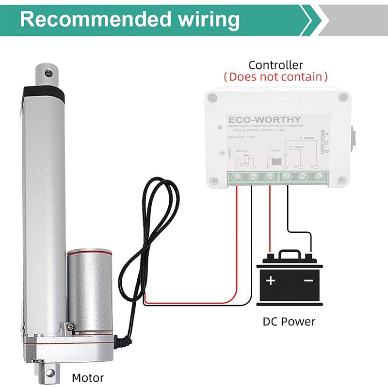 Linear Actuator,Heavy Duty 330lbs Solar Tracker Linear Actuator Multi-Function,with Mounting Bracket and IP54 Protection(12V, 12")