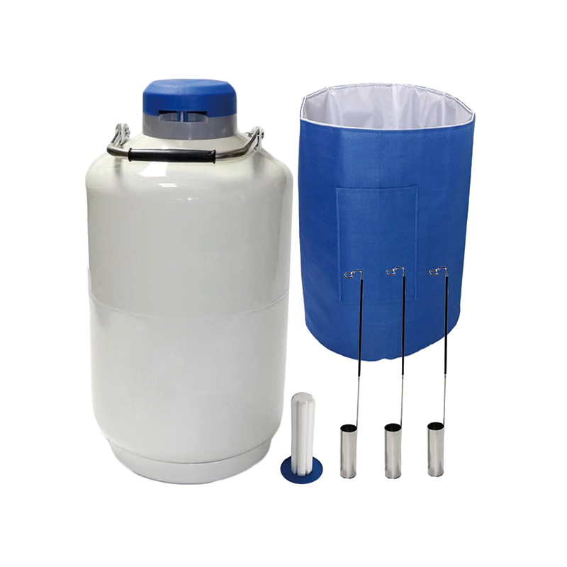 10L Liquid Nitrogen Container with Carry Bag, Aluminum Alloy Liquid Nitrogen Tank Dewar Cryogenic Container