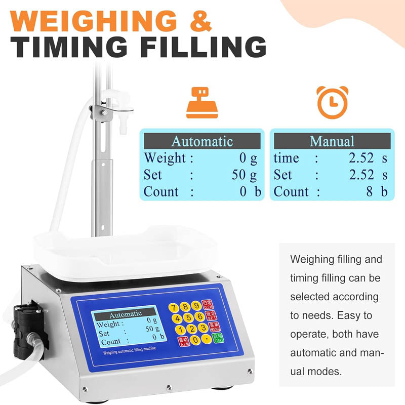 Liquid Filling Machine 1-105Oz Automatic Bottle Filler Digital Weight for Essential Oil Ink Perfume 110V